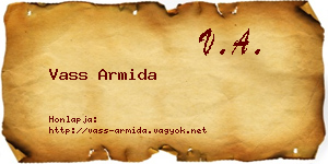Vass Armida névjegykártya